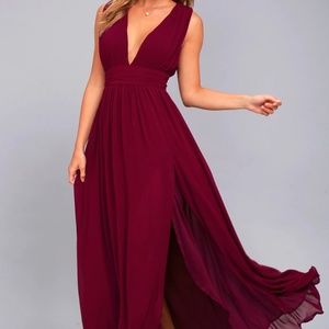 Heavenly Hues Burgundy Maxi Dress